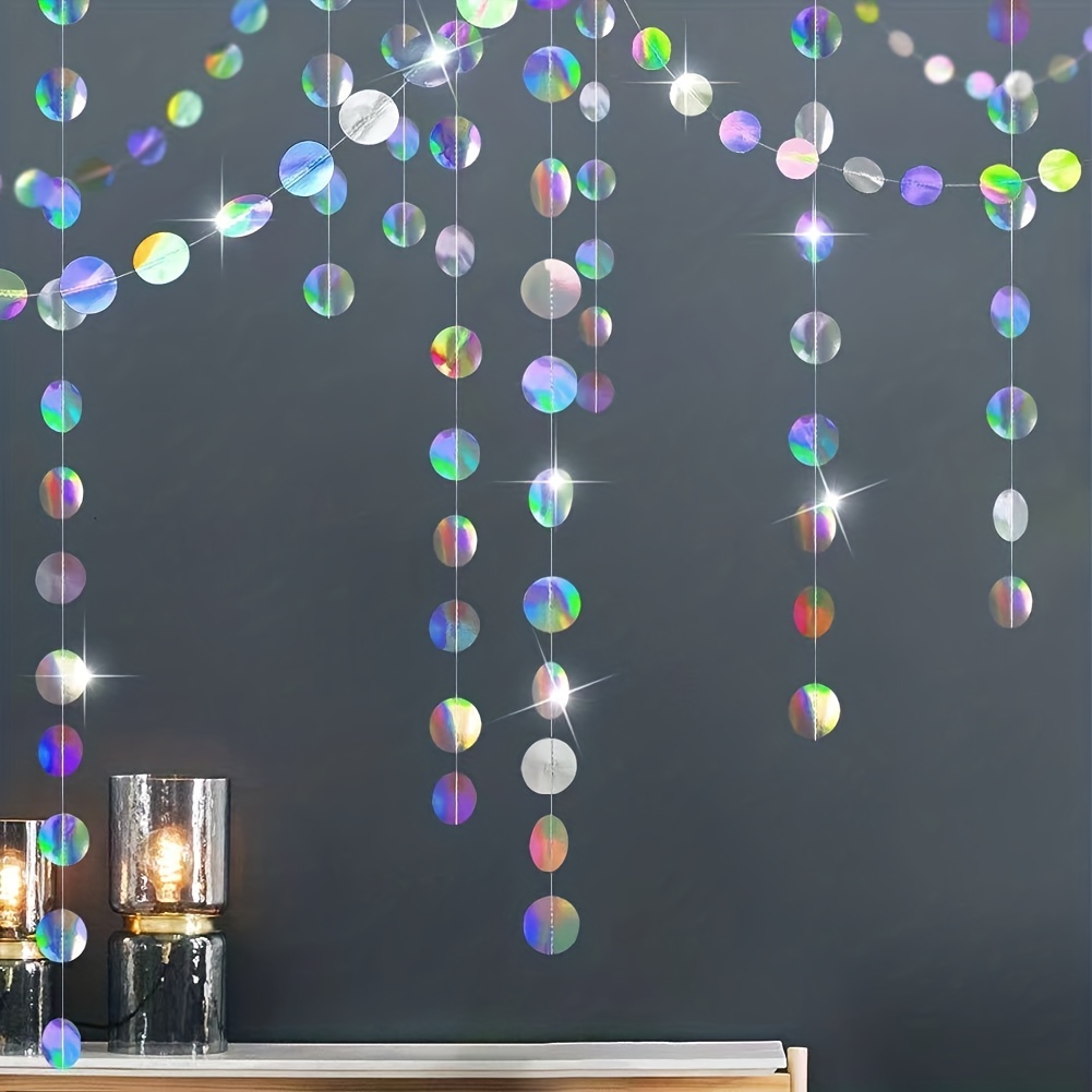 Tinsel Garland Decoration - 1 szt. Połyskujące opalizujące girlandy w