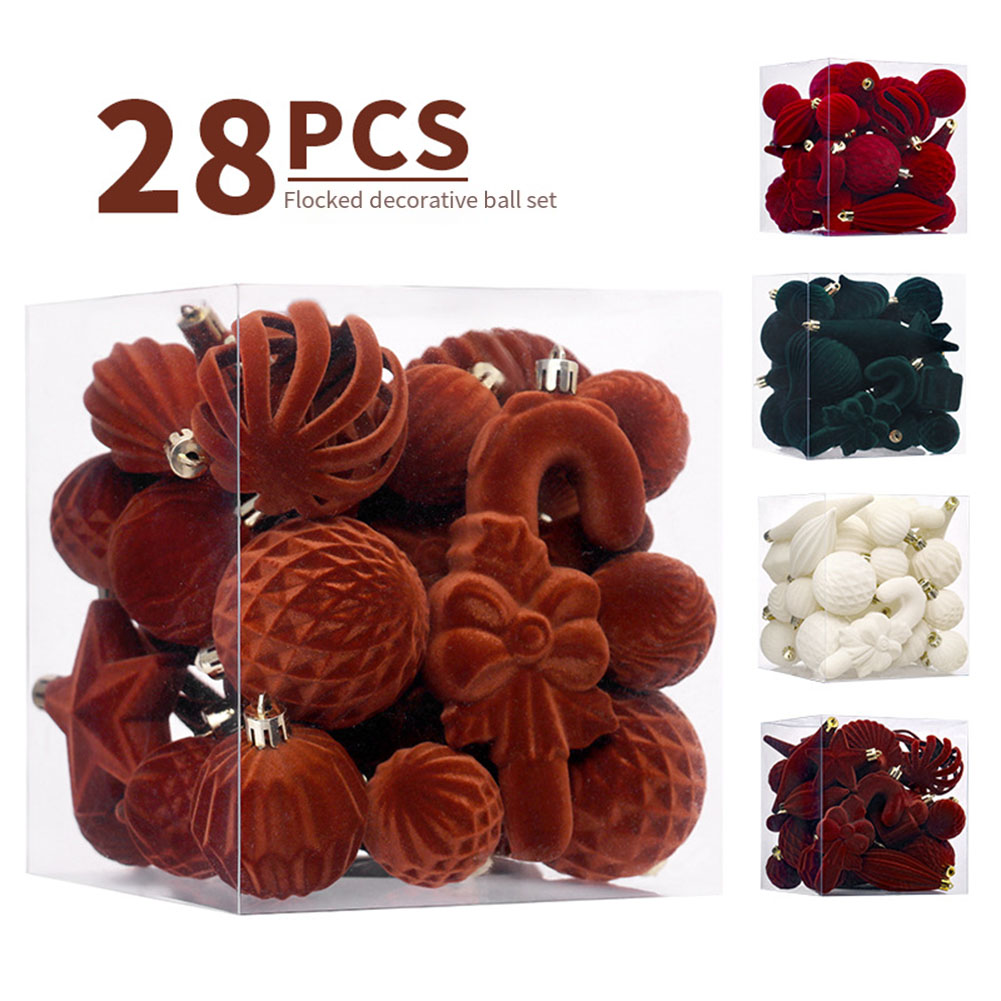 Ornament Ball Set - ﻿ 28 SZT. Bombki Choinkowe Ozdoby