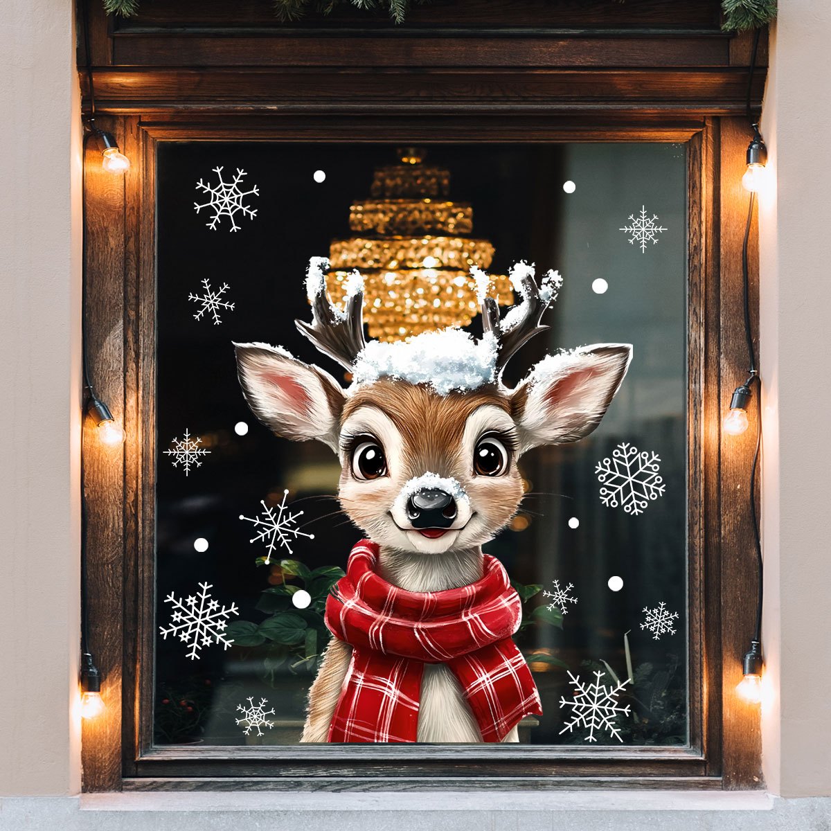 1 szt. Świąteczny szalik z pła – Snowflake Window Decal recenzja i cena