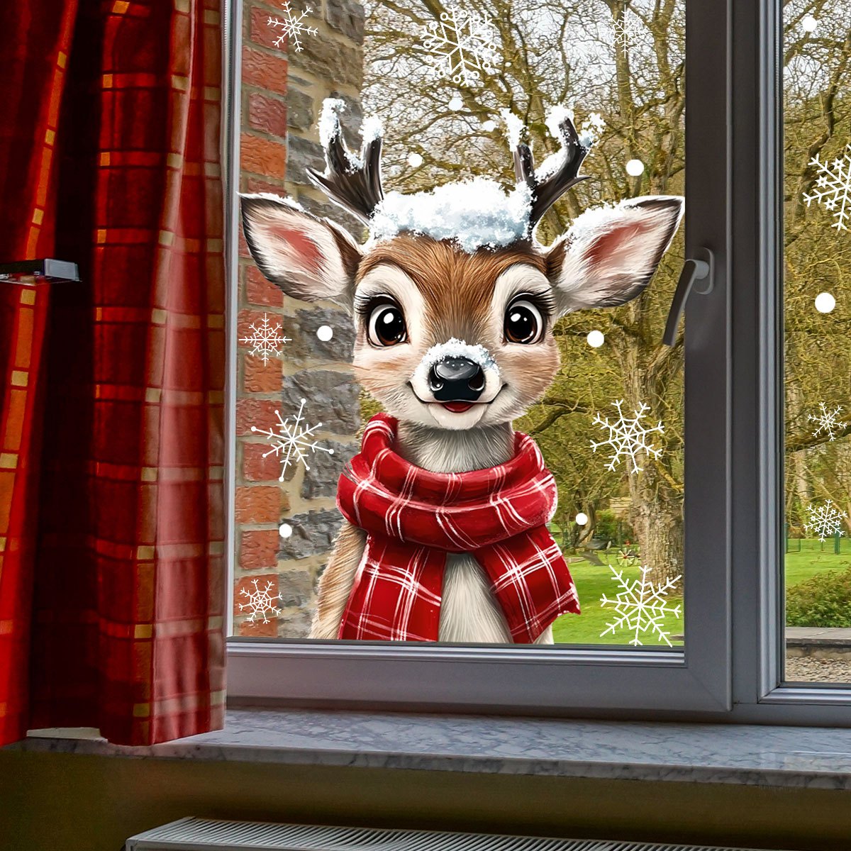 1 szt. Świąteczny szalik z pła – Snowflake Window Decal recenzja i cena