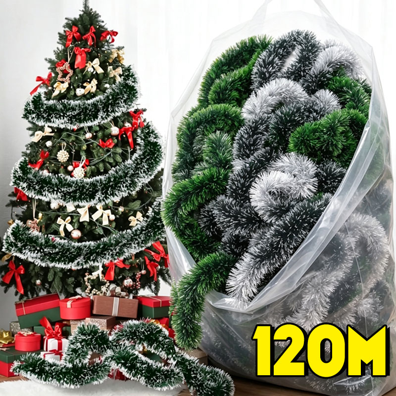 Zielono-biała świąteczna girla – Tinsel Garland Decoration recenzja i cena