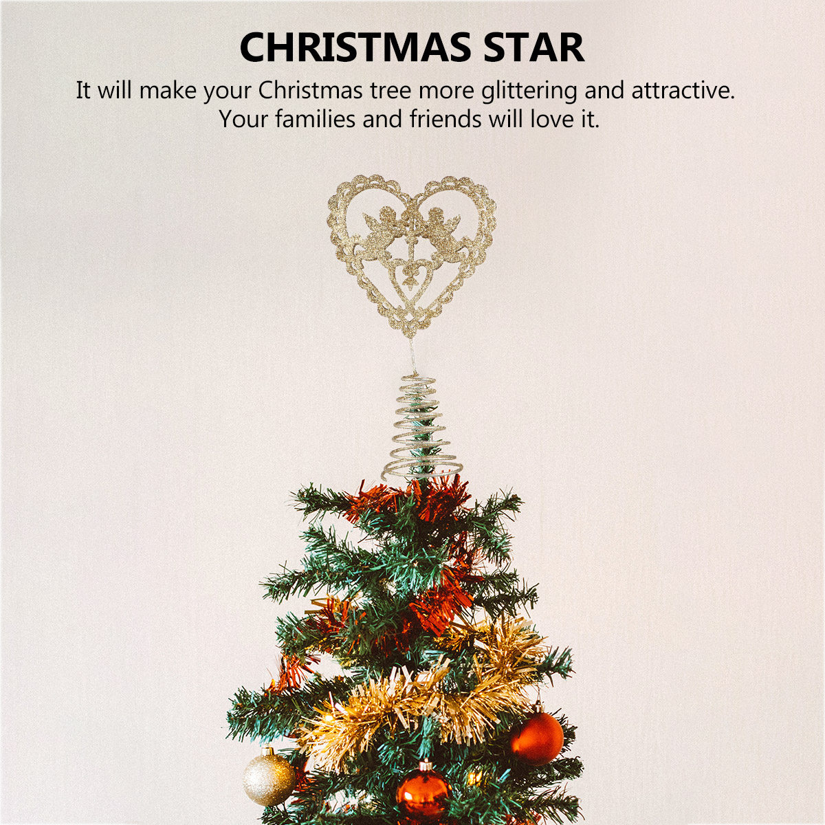 1 szt. Ozdoba na choinkę w ksz – Star Tree Topper recenzja i cena